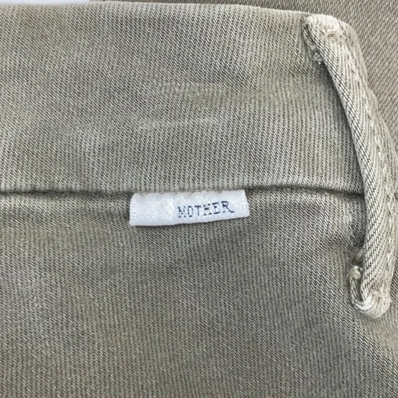 MOTHER Crop Zip Muse Mid Rise Skinny Olive Green Size: 26 - Picture 12 of 12
